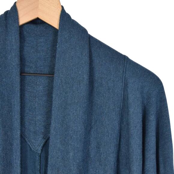 ATHLETA NIRVANA TWO WAY WRAP OPEN CARDIGAN TOP YOGA 416969 DARK VISTA TEAL SMALL - Picture 4 of 8